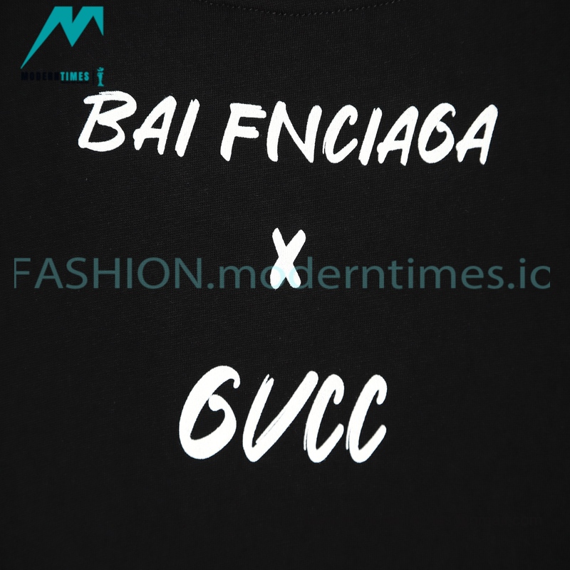 Gucci - Balenciaga Double G-B Print Short Sleeve T-shirt